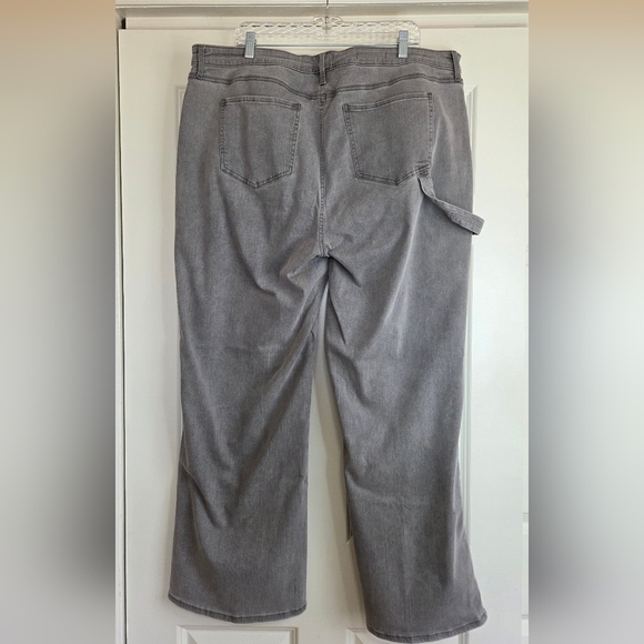 NYDJ 'Teresa' High Waist Grey Wash Utility Wide Leg Jean - Size 20W - Picture 3 of 9